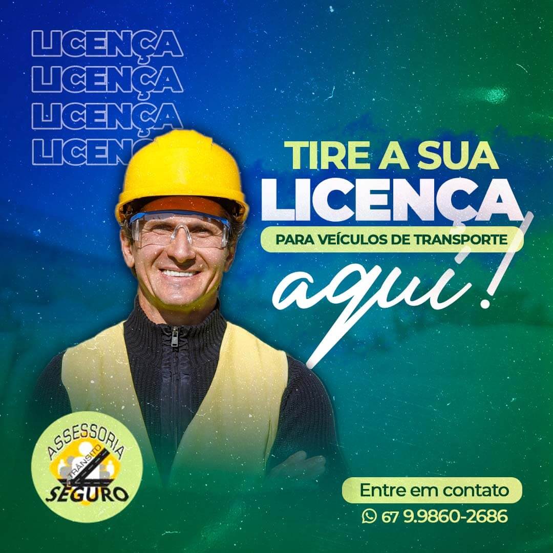 Licença veículo de transporte